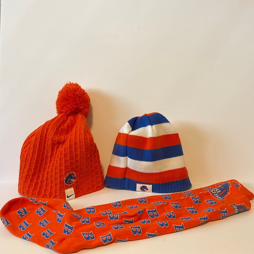 Nike Boise State Beanies and long socks bundle